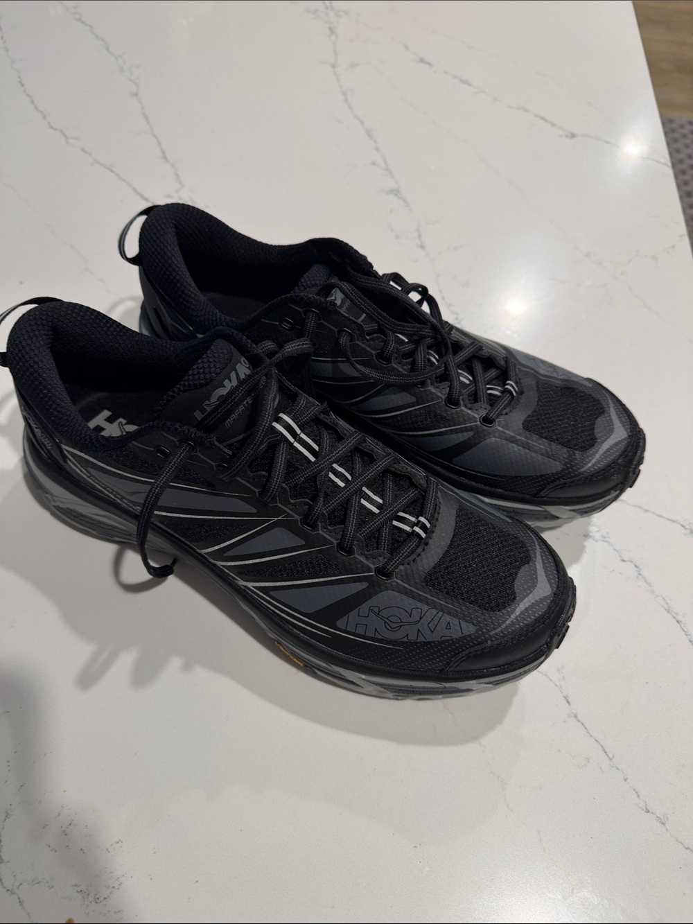 Hoka Men's Black Athletic Trail Sneakers